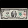Image 2 : 1976 $2 Federal Reserve Note 1st Day of Issue, with Stamp Grades Select CU