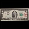 Image 2 : 1976 $2 Federal Reserve Note 1st Day of Issue, with Stamp Grades Gem CU