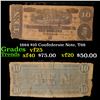 Image 1 : 1864 $10 Confederate Note, T68 Grades vf+