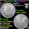 Image 1 : ***Auction Highlight*** 1882-o Morgan Dollar $1 Graded Select Unc+ DMPL BY USCG (fc)