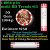 Image 1 : Shotgun Lincoln 1c roll, 1964-d 50 pcs Bank Wrapper.