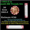 Image 1 : Shotgun Lincoln 1c roll, 1982-d 50 pcs Bank Wrapper.