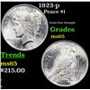 Image 1 : 1923-p Peace Dollar $1 Grades GEM Unc