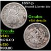 Image 1 : 1857-p Seated Liberty Quarter 25c Grades VF Details