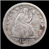 Image 2 : 1857-p Seated Liberty Quarter 25c Grades VF Details