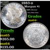 Image 1 : 1883-o Morgan Dollar $1 Grades Choice+ Unc