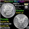 Image 1 : ***Auction Highlight*** 1883-s Morgan Dollar $1 Graded Select Unc+ PL By USCG (fc)