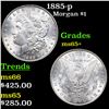 Image 1 : 1885-p Morgan Dollar $1 Grades GEM+ Unc