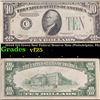 Image 1 : 1934A $10 Green Seal Federal Reserve Note (Philadelphia, PA) Grades vf+