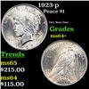 Image 1 : 1923-p Peace Dollar $1 Grades Choice+ Unc
