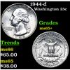 Image 1 : 1944-d Washington Quarter 25c Grades GEM+ Unc