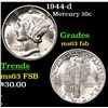 Image 1 : 1944-d Mercury Dime 10c Grades Select Unc FSB