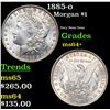 Image 1 : 1885-o Morgan Dollar $1 Grades Choice+ Unc