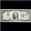 Image 2 : 1976 $2 Federal Reserve Note 1st Day of Issue, with Stamp Grades Choice AU/BU Slider