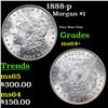 Image 1 : 1888-p Morgan Dollar $1 Grades Choice+ Unc