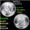 Image 1 : 1925-p Peace Dollar $1 Grades Choice+ Unc