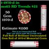 Image 1 : Shotgun Lincoln 1c roll, 1970-d 50 pcs Bank Wrapper.