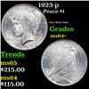 Image 1 : 1923-p Peace Dollar $1 Grades Choice+ Unc
