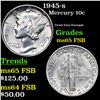 Image 1 : 1945-s Mercury Dime 10c Grades GEM+ FSB