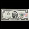 Image 2 : 1976 $2 Federal Reserve Note 1st Day of Issue, with Stamp (Philadelphia, PA) Grades Gem CU