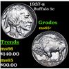 Image 1 : 1937-s Buffalo Nickel 5c Grades GEM+ Unc