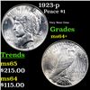Image 1 : 1923-p Peace Dollar $1 Grades Choice+ Unc
