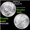 Image 1 : 1923-p Peace Dollar $1 Grades GEM Unc