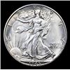 Image 2 : 1945-d Walking Liberty Half Dollar 50c Grades Choice+ Unc
