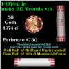 Image 1 : Shotgun Lincoln 1c roll, 1974-d 50 pcs Bank Wrapper.
