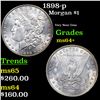 Image 1 : 1898-p Morgan Dollar $1 Grades Choice+ Unc