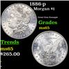 Image 1 : 1886-p Morgan Dollar $1 Grades GEM Unc