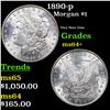Image 1 : 1890-p Morgan Dollar $1 Grades Choice+ Unc