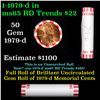 Image 1 : Shotgun Lincoln 1c roll, 1979-d 50 pcs Bank Wrapper.