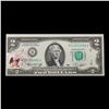 Image 2 : 1976 $2 Federal Reserve Note 1st Day of Issue, with Stamp Grades Gem CU