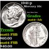 Image 1 : 1941-p Mercury Dime 10c Grades Choice Unc+ FSB