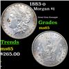 Image 1 : 1883-o Morgan Dollar $1 Grades GEM Unc