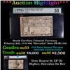 Image 1 : ***Auction Highlight*** South Carolina Colonial Currency Febuary 8th, 1779 $90 "Hercules" Note FR-SC