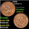 Image 1 : 1896 Indian Cent 1c Grades GEM Unc RB