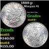 Image 1 : 1889-p Morgan Dollar $1 Grades Choice+ Unc