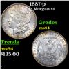 Image 1 : 1887-p Morgan Dollar $1 Grades Choice Unc