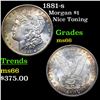Image 1 : 1881-s Morgan Dollar 1 Grades GEM+ Unc