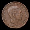 Image 2 : 1878 (OM) Spain 10 Centimos KM-675 Grades vf++