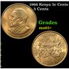 Image 1 : 1966 Kenya 5c Cents Grades GEM+ Unc