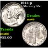 Image 1 : 1944-p Mercury Dime 10c Grades GEM+ Unc