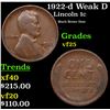 Image 1 : 1922-d Lincoln Cent Weak D 1c Grades vf+