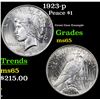 Image 1 : 1923-p Peace Dollar $1 Grades GEM Unc
