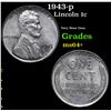 Image 1 : 1943-p Lincoln Cent 1c Grades Choice+ Unc