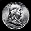 Image 2 : 1954-p Franklin Half Dollar 50c Grades Choice Unc