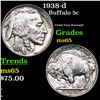Image 1 : 1938-d Buffalo Nickel 5c Grades GEM Unc