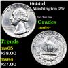 Image 1 : 1944-d Washington Quarter 25c Grades Choice+ Unc